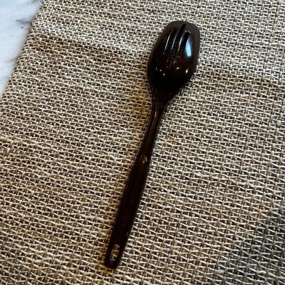 Vintage Foley‎ Brown Slotted Spoon Spatula Kitchen Utensil Retro Cooking